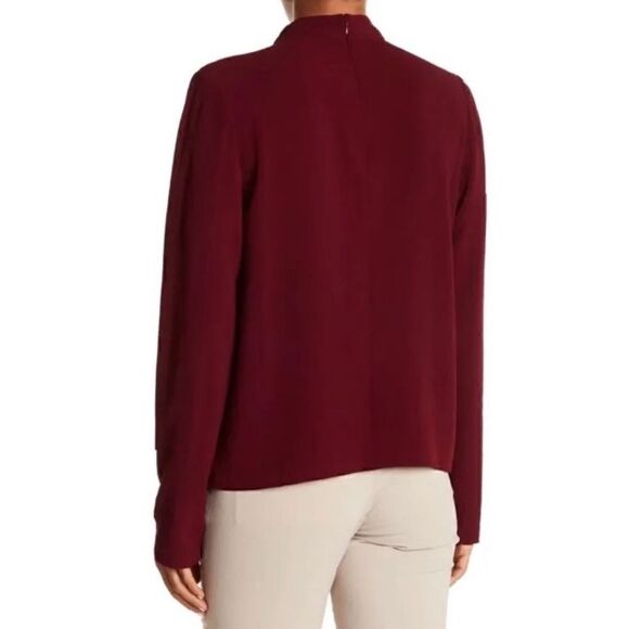 WAYF NORDSTROM Take Me Away Wrap Blouse Burgundy Women’s Size XS - Picture 2 of 10